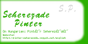 seherezade pinter business card